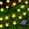 Acxilexy 12M 100LED Catena Luminosa Stella Esterno Solare, Catena Luminosa Stella Solare, 8 Modalità, Impermeabile Catena Luminosa Stella per Giardino Festa Natale Esterno Interno