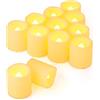 Yakpo Confezione da 12 lumini votivi a LED, funzionamento a batteria, 3,8 cm x 4,6 cm, senza fiamma, senza fiamma, candele votive elettriche, per Halloween, matrimoni, Natale, decorazioni da tavola