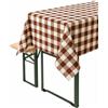 Texpot Tovaglia Landhaus motivo a quadri da 2 cm, Bauernkaro (Marrone, 30 x 140 cm)