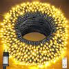Toyete 120M Luci Natale Esterno Catena Luminosa, 1080 LED Stringa Impermeabile Luci Natalizie da Esterno con Telecomando Ghirlanda LED Decorazioni Natalizie per Albero Natale Giardino Bianco Caldo
