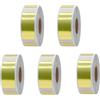 Hycodest 5 rotoli etichettatrice, etichettatrice autoadesiva termica etichette adesive, nastro di etichette termiche per etichettatrice P12 (oro, 12 x 30 mm)