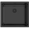 Edesa Lavello cucina sotto piano di lavoro 1 secchio quadrato FUJI BE 45 x 40 cm acciaio inox profondità 18 cm fondo assorbente accessori inclusi colore nero