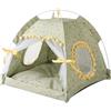 Generic Casa per interni per gatti, tenda per gatti, portatile, per interni ed esterni, cuccia pieghevole per conigli o piccoli animali e pali per tenda (guolv, S)