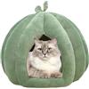 Generic Cuccia per gatti a forma di zucca, cuccia per gatti a forma di zucca, grotta, addensata per Halloween, nascondiglio per gattini, cani di piccola taglia, inverno, casa, interni