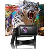 Smart Proiettore 4K Supporto FHD 1080P, Mini Proiettore Portatile 2.4/5G Wifi &