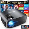 30000 Lumens Proiettore 4K, Videoproiettore Con Wifi E Bluetooth, Proiettori 10