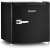 SEVERIN Mini frigo/congelatore retrò (31 l), mini frigo con controllo flessibile della temperatura, frigorifero da tavolo, nero, GB 8880