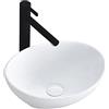 Rea Lavabo da Appoggio Sofia Mini White Lavabo Bagno 340 x 270 x 130 mm Ceramica (Bianco)