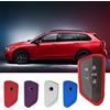 CDEFG Compatibile con VW Golf 8 Tiguan 3 Passat B9 ID3 ID4 ID7 Octavia 4 Kodiaq Elroq Formentor Terramar 2025 Custodia per Chiavi Auto TPU Silicone lucido con Telecomando Protettiva Accessori(Rosso)
