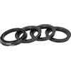 X AUTOHAUX 4pcs plastica 72.6mm a 56.6mm mozzo auto anelli centrici nero