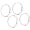 A ABSOPRO Anelli Centrici Antivibranti 4pz 72.6x64.1mm Alluminio Lega | Profondità 10mm, Colore Argento, Elimina Le Vibrazioni, Adatto Per Auto E Furgoni, Installazione Semplice