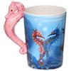 Caribou Living Tazza in ceramica con manico a forma di cavalluccio marino, 400 ml, per bevande calde, tè, caffè, cioccolata calda