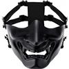 Aifordge Airsoft Mezza Maschere Di Modo Protettive, Demone Malvagio Mostro Kabuki Samurai Hannya Oni Mezza Viso Maschere Protettive Masquerade BallHalloween Cosplay