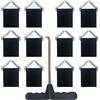 Jiehaojia 12 Pezzi Trampolino Triangolo Fibbia Molle Tappetino Anelli V-ring Accessori Con Strumenti Molla Tirare T-Hook