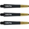 WINMAU Asta del dardo - Vecta Policarbonato Steli di Freccette - 1 Set per Confezione (3 Freccette Aste in Totale) - Accessori Professionali per Freccette - Nero e Oro Aste Medie