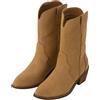 SPRINGFIELD Brown Cowboy Boot, Stivale da Cowgirl Donna, Marrone, 39 EU