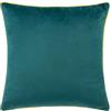 furn. Cuscino riempito di poliestere Meridian - Cuscino decorativo in velluto di lusso con bordo a contrasto (Verde Acqua/Cylon - 45x45cm)