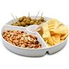 Nerthus FIH 333 piatto porcellana aperitivi 3 scomparti snack