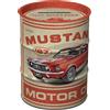 Nostalgic-Art Salvadanai retrò, 600 ml, Ford Mustang - GT 1967 Motor Oil - Idee regalo per amanti Ford, Official License Product (OLP), salvadanaio in metallo, design vintage
