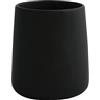 MSV - Bicchiere in Ceramica MAONIE - Finitura Nero Opaco - Elegante Design per Il Bagno - Ø 8 x 11 cm - Ideale per spazzolini da Denti e Accessori - Resistente e Facile da Pulire