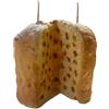 Cereria Di Giorgio - Candela a Forma di Panettone con Canditi - Color Caramello - Diametro 14 cm Altezza 13 cm - Artigianale - Idea Regalo Natale