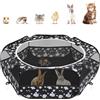 Pawaboo Recinto per Animali Domestici, Box per Animali Piccoli, Tenda per Gatti Cani Cuccioli, Portatile Gabbia, Recinzione in Tessuto Oxford e a Rete, Resistente e Pieghevole, Magnolia
