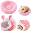 BSITSSS 2 PCS Rosa Cuccia per Criceto, Casetta per Criceti Addensato Tinta Unita, Cuccia per Piccoli Animali per Criceti, Caldo Casa Invernale per Piccoli Animali Domestic Per conigli nani/cincillà