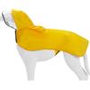 Edoxus Cappotto impermeabile per cani, in nylon regolabile, con cappuccio e riflettori, per cani asciutti e sicuri, giallo, XXXL