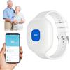 HEEYoo Tuya WiFi Salvavita Anziani Pulsante Emergenza Anziani Sistema di Allarme di Emergenza per i Cittadini Anziani Pazienti Disabili Anziani (Supporto solo 2.4GHz Wi-Fi) (Smartwatch WiFi)