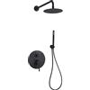 MAMMOLITI Marco Mammoliti | Kit Doccia Tondo con Braccio e Soffione, Completo di Miscelatore ad Incasso con Deviatore, Doccetta e Flessibile in Metallo, 150-200cm