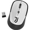 TECHMADE Mouse Wireless Juventus | Design Ufficiale Squadra | Tecnologia Senza Fili | Sensore Ottico Preciso | Ergonomico e Silenzioso | Plug & Play (COMPATTO BIANCO)