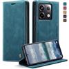 Phernykas Cover per Xiaomi Redmi Note 13 Pro 5G/Poco X6 5G, Flip Libro in Pelle Premium, Wallet Case con Porta Carte, Portafoglio Case Chiusura Magnetica, [Antiurtoo][Cavalletto] Custodia, Blu-verde