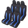 Auto Accessori Lupex - Copri sedili Auto Universali LS09 | Colore Blu | Set Anteriori e Posteriori | Poliestere | No Suv