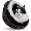 Crea ZAIRA - Cuccia per gatti Morbida Calda Lettino casa Letto Igloo Interno casetta cuccetta Chiusa per Gatto, Cani Piccoli, lettino Cuccioli.Nicchia nido per Gatti. (GRIGIO)