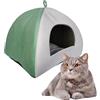 Crea Caty - Cuccia per gatti Morbida Calda Lettino casa Letto Igloo Interno casetta cuccetta Chiusa per Gatto, Cani Piccoli, lettino Cuccioli.Nicchia nido per Gatti. (VERDE)