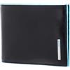 Piquadro Blue Square Portamonete con 12 Alloggiamenti per Carte di Credito, 12 cm, 0.43 litri, Nero