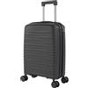 Valigia Bagaglio A Mano 55x40x20 Trolley Cabina Bagaglio Rigido E Leggero 4 Ruote Doppie Giro 360o Lucchetto Valigia Bagaglio A Mano Misure Perfette Per Cabina Bagaglio A Mano Resistente Negro