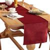 HSTWODE 1 runner da tavolo in velluto, moderno, lavabile, per sala da pranzo, feste, vacanze, esterni, decorazione per interni (33 x 220 cm, bordeaux)