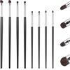 Yuanan Set di 8 pennelli da trucco per occhi, ultra sottili, di precisione, per ombretto, eyeliner, pennelli professionali per ombretto, eyeliner, cipria, gel, crema, correttore