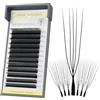 SEEDEW Parallele 5D Extensions Ciglia, U5D 0,07mm D MIX8-15mm, 12 File/Vassoio, Forma U, Naturale Soffici Ciglia Innestate per Estetiste, Centri Estetici(U5D-Nero-0,07-D-MIX8-15mm) Tipo: U5D