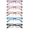 JOLISU Occhiali Lettura Presbiopia Donna 5Pz Anti Luce Blu - Leggerissimi e Comodi (2.00)