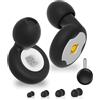 HonexCesng 4.0 Tappi Orecchie Dormire - 28 dB (SNR) di Riduzione del Rumore, Riutilizzabili & Ultracomodi per Concentrazione, Viaggi, Concerti & Sensibilità al Rumore (Nero, Taglia unica)