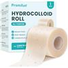 Promifun Hydrocolloid Roll Promifun Rotoli Idrocolloidi 6 cm x 5 m - Ritagliabile e Autoadesivo per Vesciche, Ferite, Acne - Cerotti Assorbenti per Tallone, Casa e Viaggio