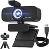 SZGIARUY Webcam Full HD 1080P con microfono integrato e treppiede girevole, copertura per la privacy, per PC desktop o computer portatile, stile 4