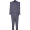 El Búho Nocturno Pigiama Uomo Lungo Cotone 100% - Popeline Set Classico Due Pezzi Giacca Maniche Lunghe Bottoni - Abbigliamento Notte Ospedale Leggero Autunno Estate Taglie Forti - Blu 1540, XL
