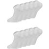 dabisocks 10 paia di calzini unisex in bambù per uomo e donna, morbidi, traspiranti e lunghi, comodi calzini corti in bambù, bianco, 43-46 Kurz