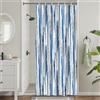 Uiiooazy Tenda Doccia Antimuffa, Tenda da Doccia 90x180cm Blu Gradiente Sfumata Pittura Grigio Piccola Tende da Bagno Tessuto Lavabile Impermeabile Poliestere Tende per Vasca da Bagno con 6 Anelli