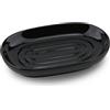 YoHyien Portasapone Ceramica, Antiscivolo Portasaponetta in Marmo, Portasapone da Lavandino, Porta Saponetta Solida da Bagno, Piattino Porta Sapone per Doccia e Cucina (Nero)
