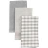DAMDAM GO Panno da cucina, assorbente e resistente, design elegante per cucina, set di strofinacci morbidi, 50 x 50 cm, confezione da 3 pezzi (Grigio)