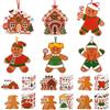 MELLIEX Kit Lavoretti Creativi per Bambini, 18 Pezzi Casetta e Omino di Pan di Zenzero con Adesivi, Fai Da Te Decorazioni Natalizie, Regalo Natale per Attività Invernali